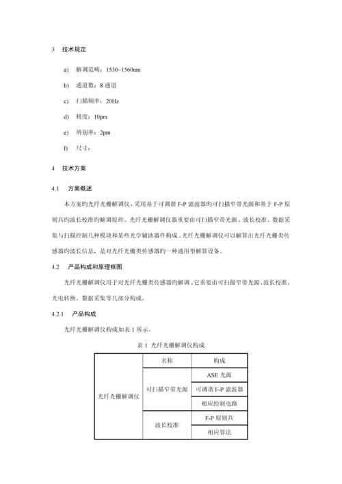 光纤光栅解调仪设计专题方案报告.docx