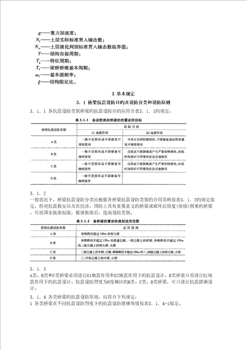 公路桥梁抗震设计标准细则JTGTB0201