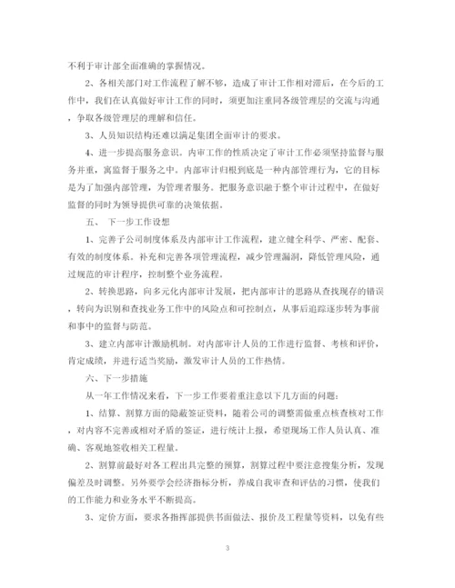 精编之公司审计工作总结范文.docx