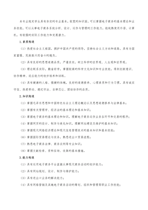 电子商务人才培养专题方案.docx