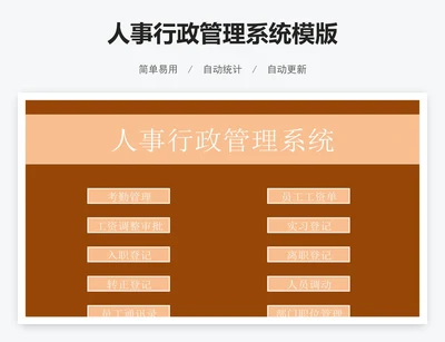 人事行政管理系统模版