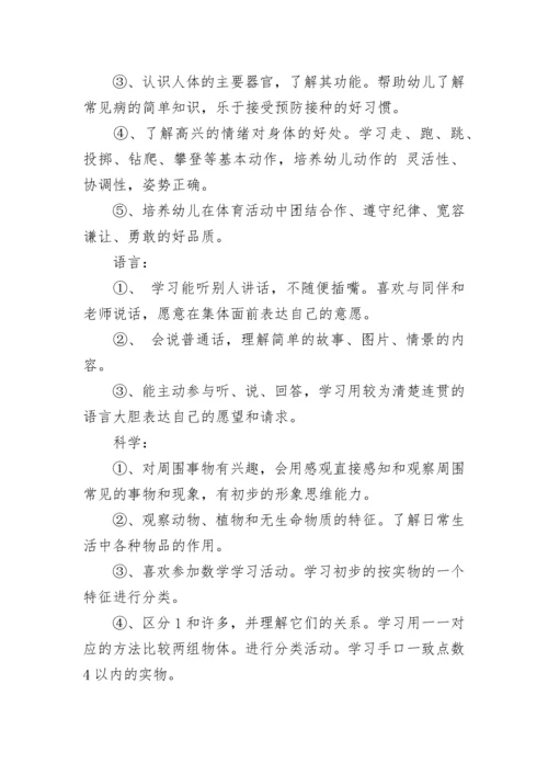 幼儿园小班班主任教学工作计划.docx