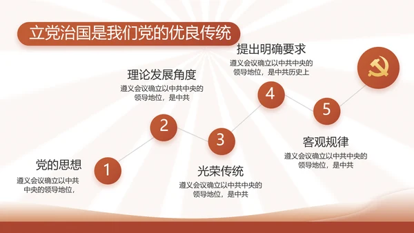 红色简约学习坚持自我革命工作总结动态PPT