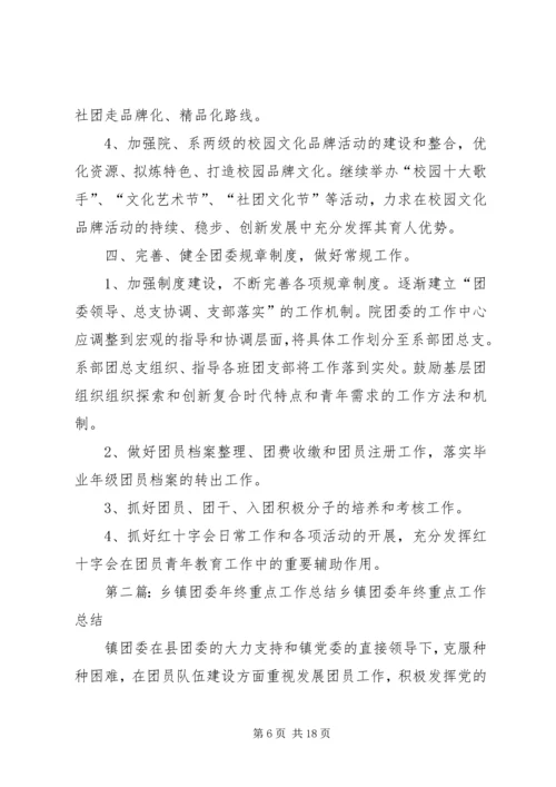 最新乡镇团委重点工作计划.docx