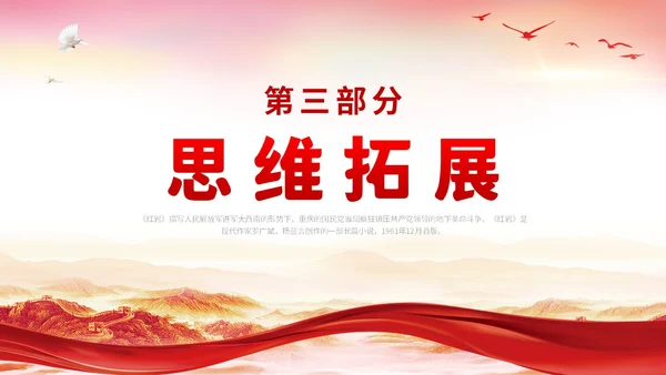 红色党建山河绸缎学校教师教学中考名著红岩复习课件中考语文复习课件