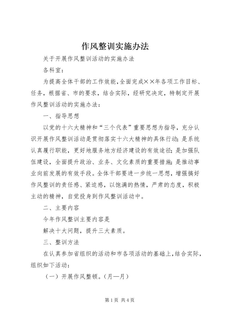 作风整训实施办法.docx