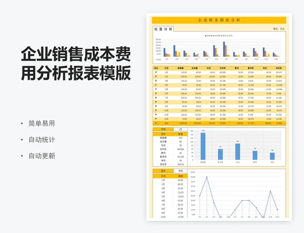 企业销售成本费用分析报表模版