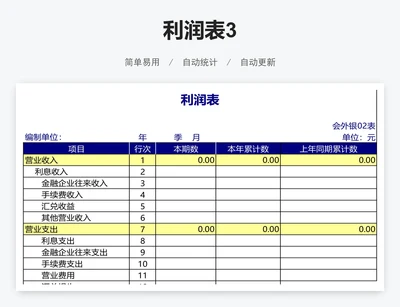 利润表3