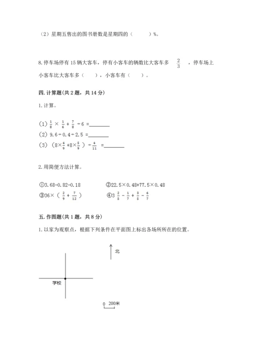 人教版六年级上册数学期末测试卷及参考答案【新】.docx