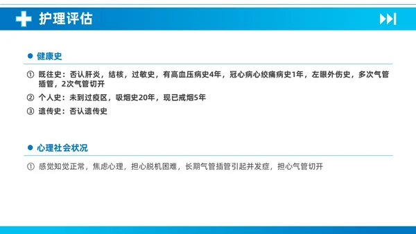 蓝色简约医疗慢性阻塞性肺疾病护理查房知识培训PPT课件