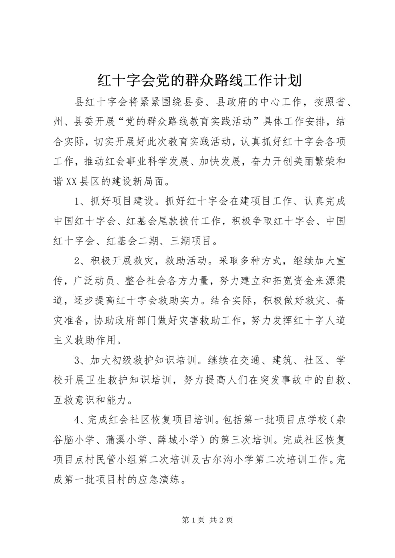 红十字会党的群众路线工作计划.docx