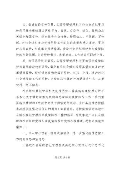 落实《社会组织登记管理机关疫情防控工作实施方案》方案.docx