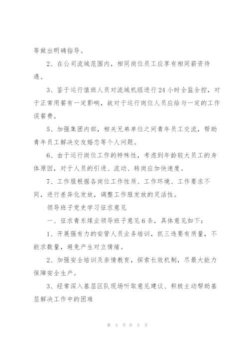 领导班子党史学习征求意见.docx