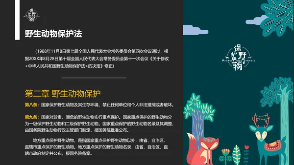 保护野生动物老虎PPT模板