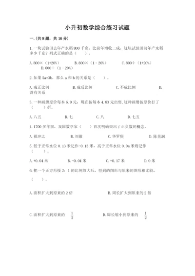 小升初数学综合练习试题（实用）.docx