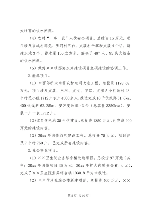 乡镇重点工作和重点项目完成情况总结.docx