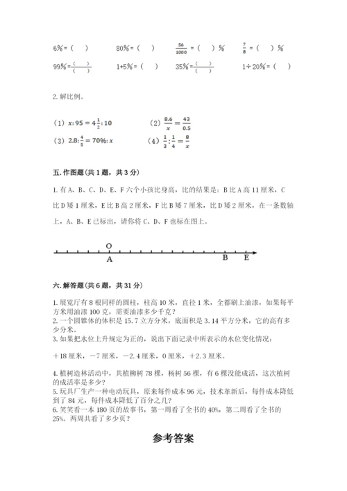 高州市六年级下册数学期末测试卷往年题考.docx