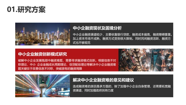 简约风红色金融专业毕业答辩PPT