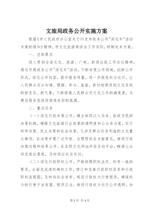 文旅局政务公开实施方案.docx