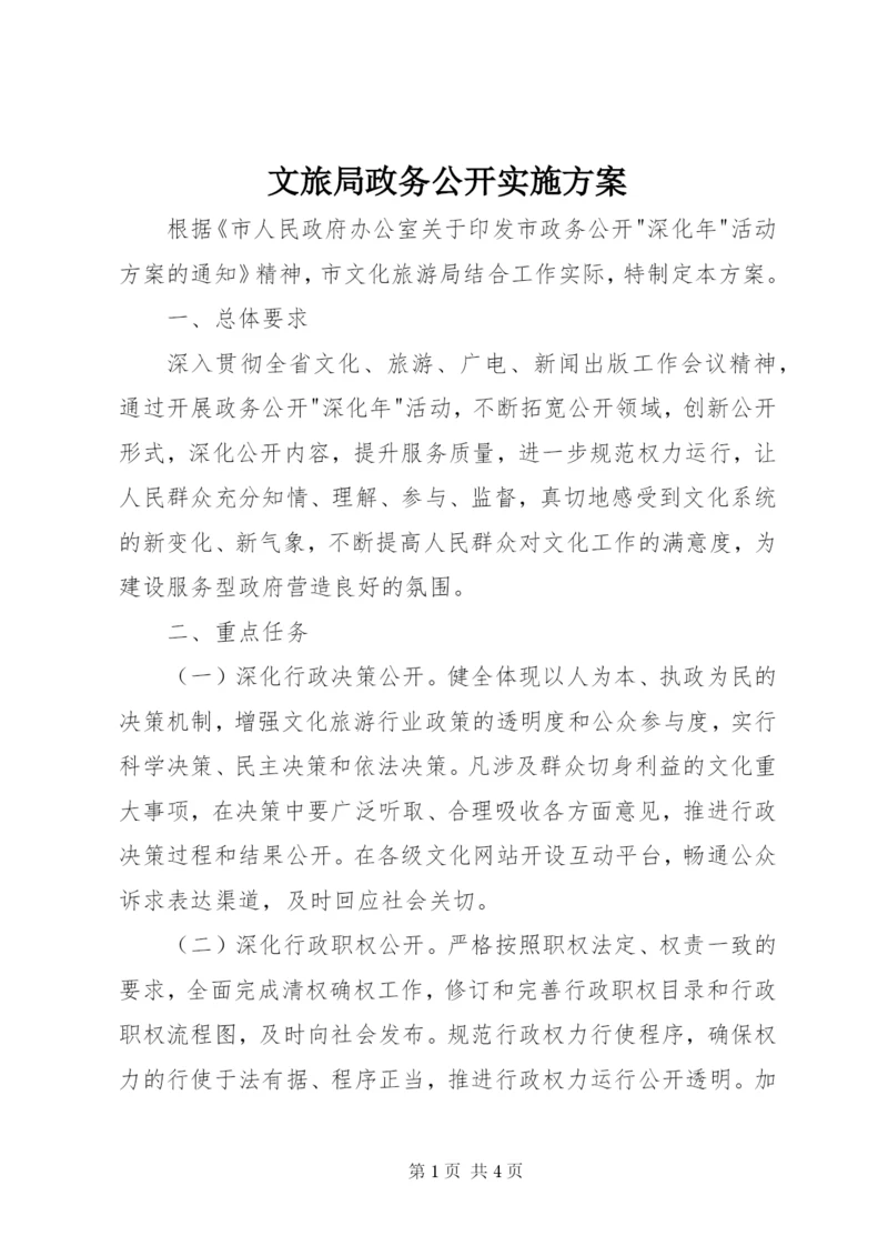 文旅局政务公开实施方案.docx