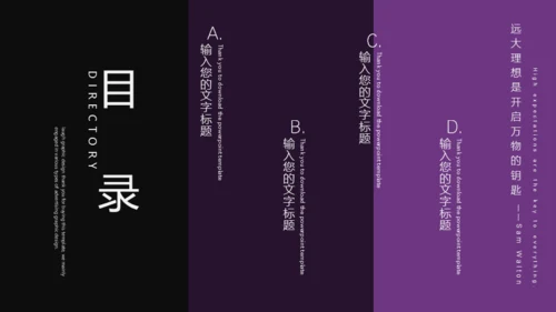 黑夜梦想人生思考通用PPT模板