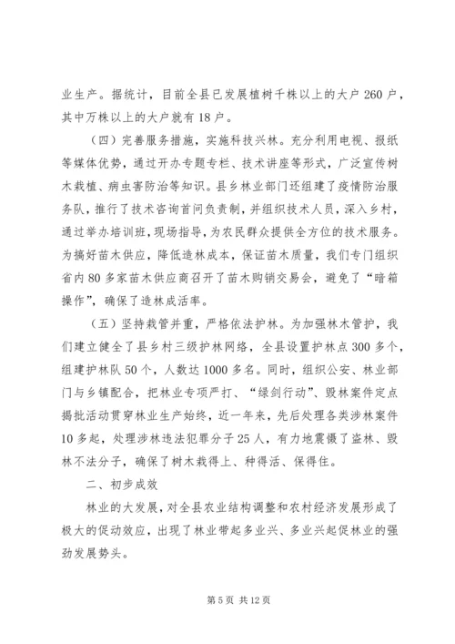 关于XX县大力发展林业生产全面激活农村经济的实践与思考 (2).docx