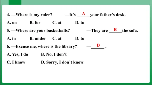 Unit4 SectionA GrammarFocus~3c课件+内嵌视频）【人教七上英语Unit 