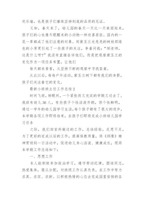 最新小班班主任工作总结.docx