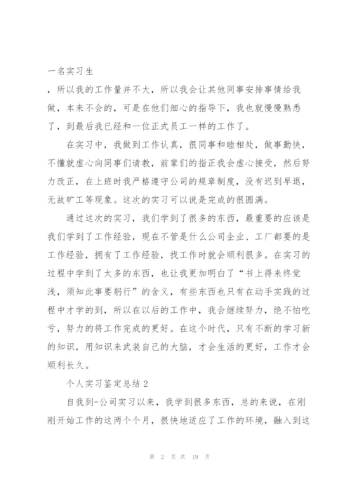 个人实习鉴定总结10篇.docx