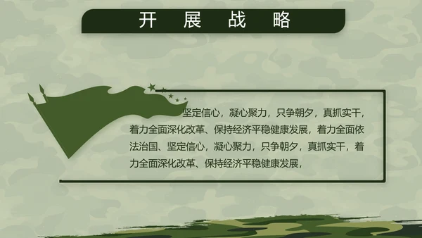 迷彩风格八一部队军事训练汇报PPT