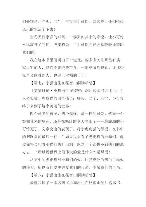小猫出生在秘密山洞读后感200字.docx