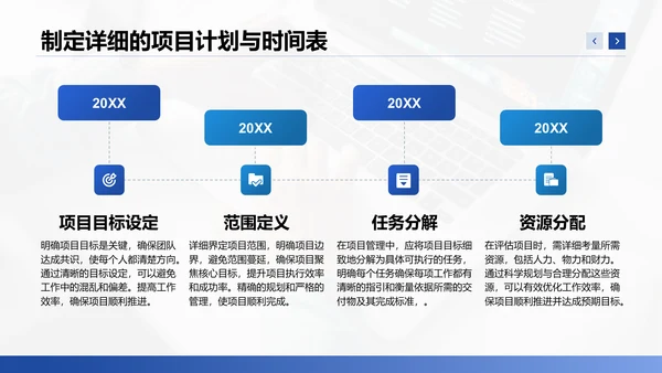 蓝色商务风通用行业部门工作计划PPT模板