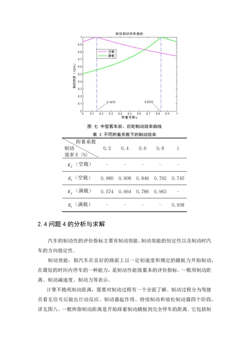 汽车理论课程设计说明书-汽车性制动性计算).docx