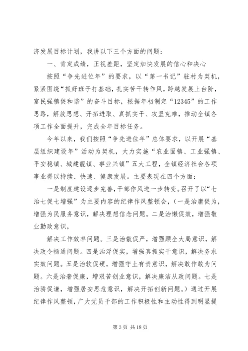 在全镇科学发展暨产业振兴大会上的讲话.docx