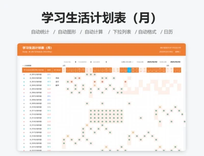 学习生活计划表（月）