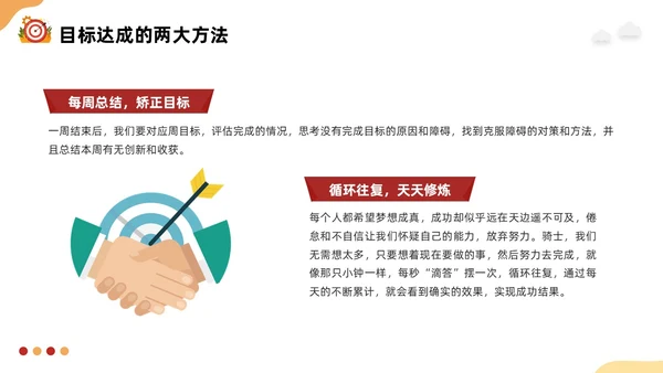 黄红插画如何做好目标管理PPT模板宣传PPT动态PPT自我管理