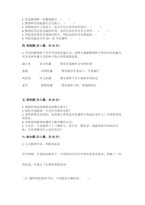 科学四年级下册第一单元植物的生长变化测试卷完美版.docx