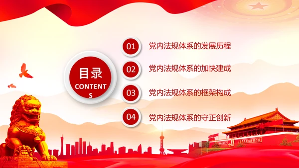 中国之治学习中国共产党党内法规体系PPT模板