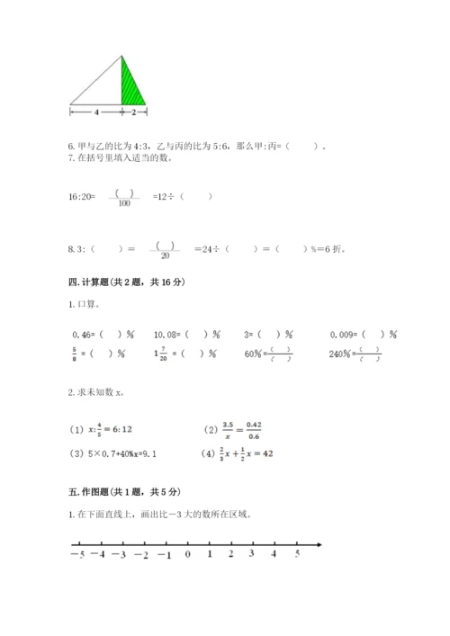 冀教版小学六年级下册数学期末检测试题带答案（基础题）.docx