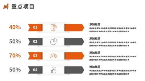 个性橙色商务风工作总结计划通用PPT模板