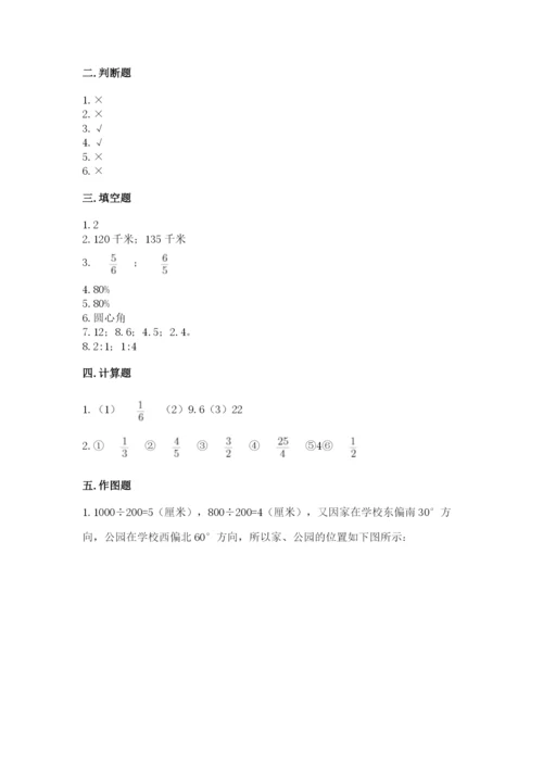 人教版小学六年级上册数学期末测试卷精品【完整版】.docx