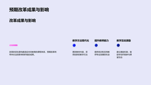 本科课程改革报告PPT模板