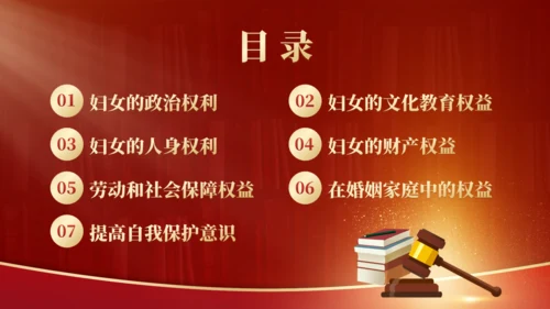妇女权益保护，妇女节通用PPT模板