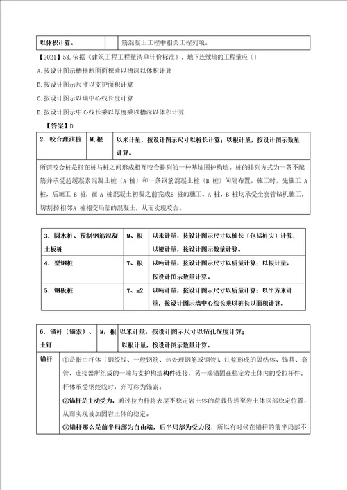 造价工程师建设工程技术与计量讲义第五章工程计量第三节工程量计算规则与方法