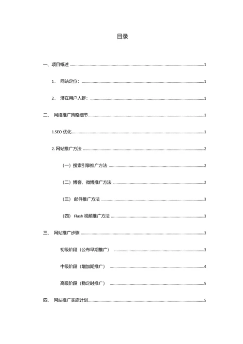 网站推广专项方案.docx