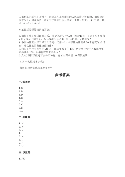 北京版六年级下册数学期末测试卷【培优a卷】.docx