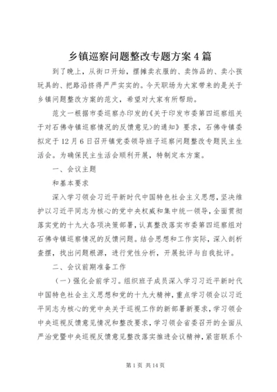 乡镇巡察问题整改专题方案4篇.docx