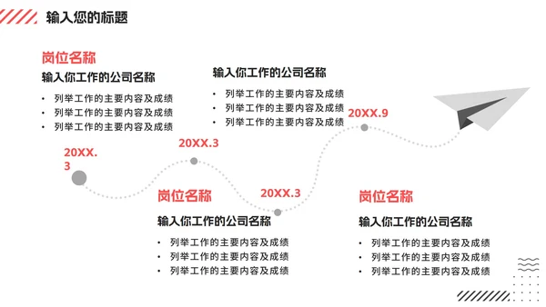 简约商务岗位竞聘简历PPT模板