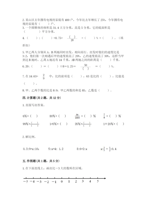肥西县六年级下册数学期末测试卷（word）.docx