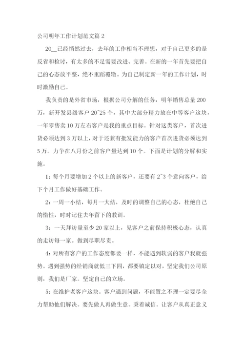 公司明年工作计划范文5篇(2023年).docx